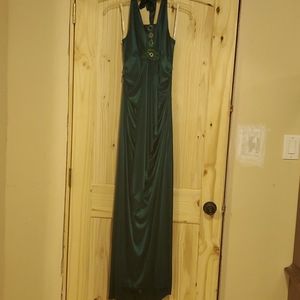 Formal green beaded dress
